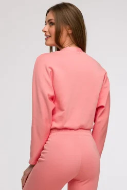 Discount Buza z kopertowy dekote - koraowa Odzież Casualowa|Bluzy