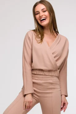 Buza z kopertowy dekote - occa Odzież Casualowa|Bluzy