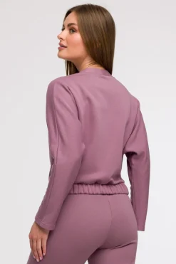 Buza z kopertowy dekote - wrzoowa Odzież Casualowa|Bluzy