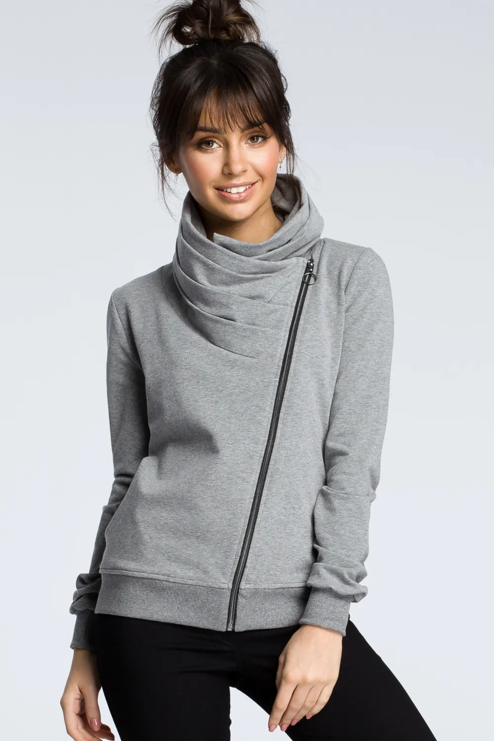Buza z ukośny zakie - zara Odzież Casualowa|Dobry Skład