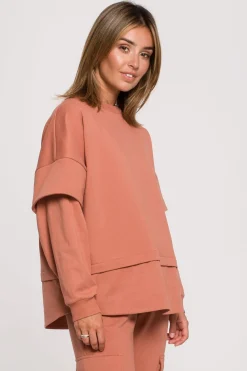 Clearance Buza z wartwowyi rękawai uniex - cegata Odzież Casualowa|Bluzy