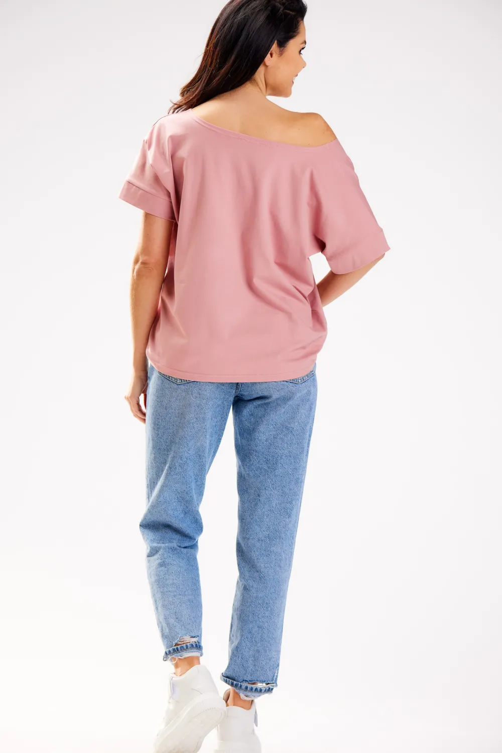 Hot Bluzka damska oversize - różowa Odzież Casualowa|Dobry Skład