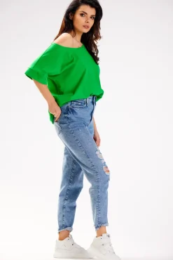 Best Bluzka damska oversize - trawiasta Odzież Casualowa|Dobry Skład