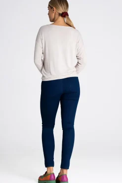 Discount Buzka daka z okrągły dekote - beżowa Odzież Casualowa|Bluzki