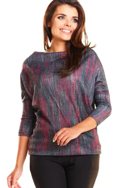 Sale Bluzka damska z rękawem 3/4 - czerwona Dobry Skład|Bluzy