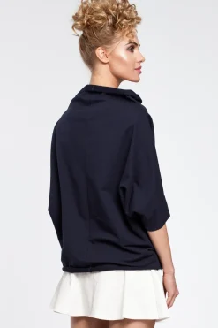 Clearance Bluzka kimono z krótkim rękawem - granatowa Bluzki