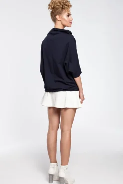 Clearance Bluzka kimono z krótkim rękawem - granatowa Bluzki