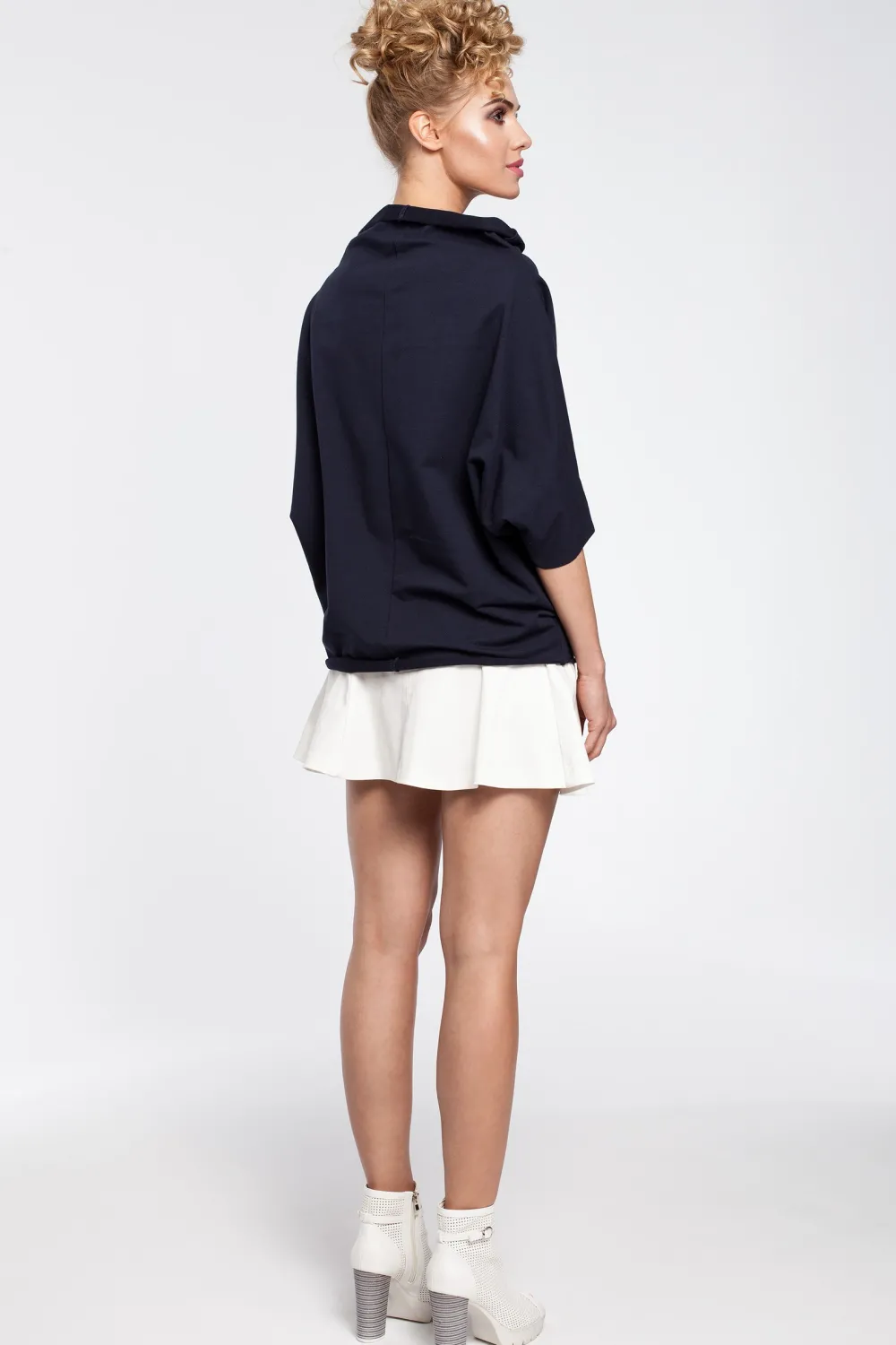 Clearance Bluzka kimono z krótkim rękawem - granatowa Bluzki