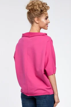 Online Bluzka kimono z krótkim rękawem - fuksja Bluzki