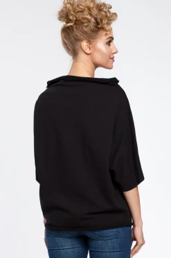 Discount Bluzka kimono z krótkim rękawem - czarna Bluzki