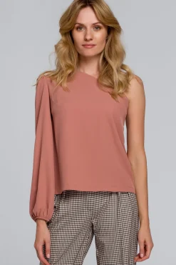 Discount Buzka na jedno raię - różana Bluzki