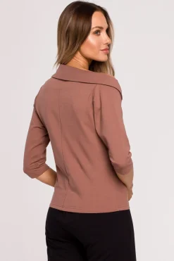 Discount Buzka z ayetryczny dekote - czekoadowa Odzież Casualowa|Dobry Skład