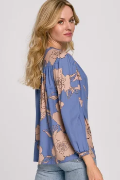 Discount Bluzka z bufiastymi rękawami - model 1 Kolory I Printy Sezonu|Bluzki