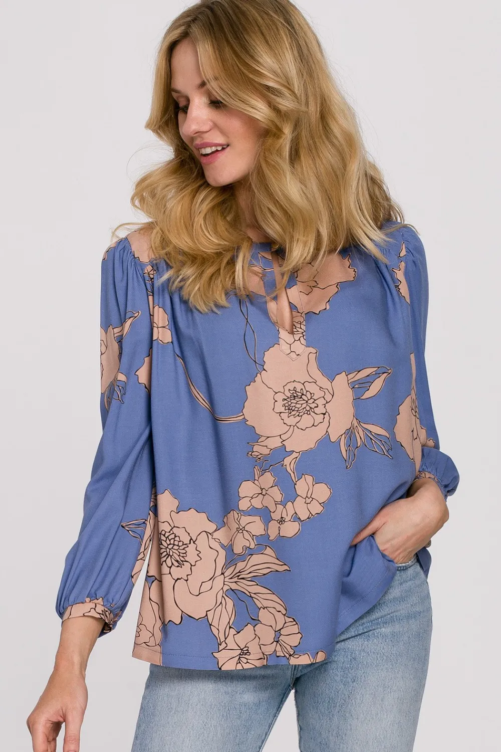 Discount Bluzka z bufiastymi rękawami - model 1 Kolory I Printy Sezonu|Bluzki