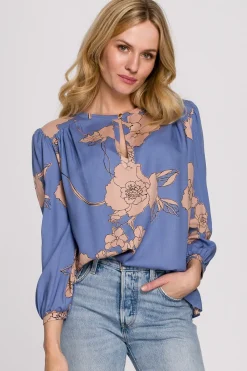 Discount Bluzka z bufiastymi rękawami - model 1 Kolory I Printy Sezonu|Bluzki