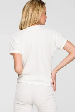 Sale Bluzka z dekoltem V - ecru Odzież Casualowa|Bluzki