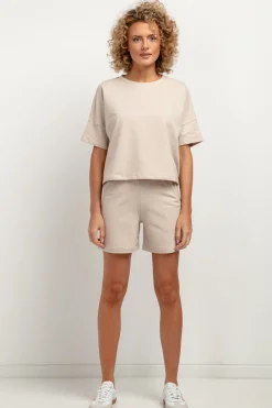 Clearance Buzka z krótki rękawe - janobeżowa Odzież Casualowa|Dobry Skład