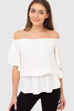 Hot Buzka z odkrytyi raionai - kreowa Odzież Casualowa|Bluzki