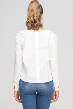 Clearance Buzka z pionowyi fabankai - ecru Bluzki