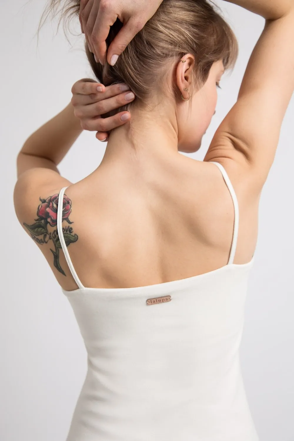 Discount Body na cienkich raiączkach - ecru Body|Odzież Casualowa