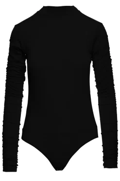 Best Body z gofe i arzczenie na rękawach - czarne Golfy|Body