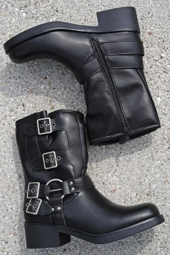 Hot Buty do kostek Ava - czarne Botki