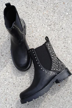 Best Buty do kostek Candice - czarne Botki