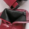 Buty do kostek z ozdobną klamrą Dorottea - bordowe Botki