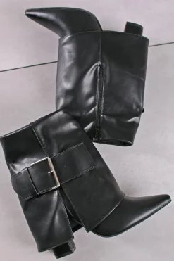 Discount Buty do kostek z ozdobną klamrą Dorottea - czarne Botki