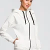 Discount Ciepła zasuwana bluza z kapturem - ecru Odzież Casualowa|Bluzy