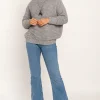 Clearance Ciepły sweter z golfem - szary Swetry