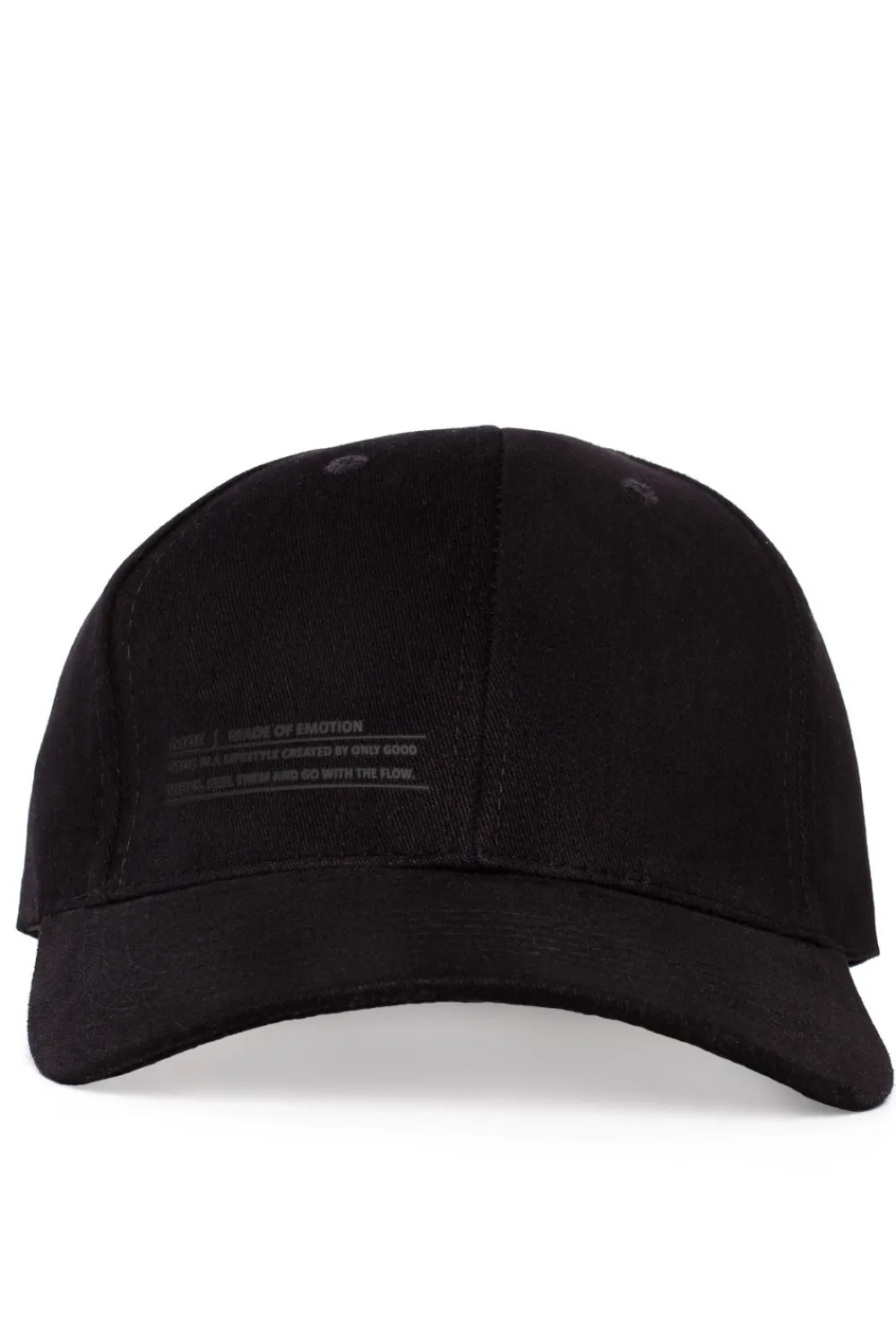 Hot Czapka unisex z daszkiem i nadrukiem - czarna Akcesoria