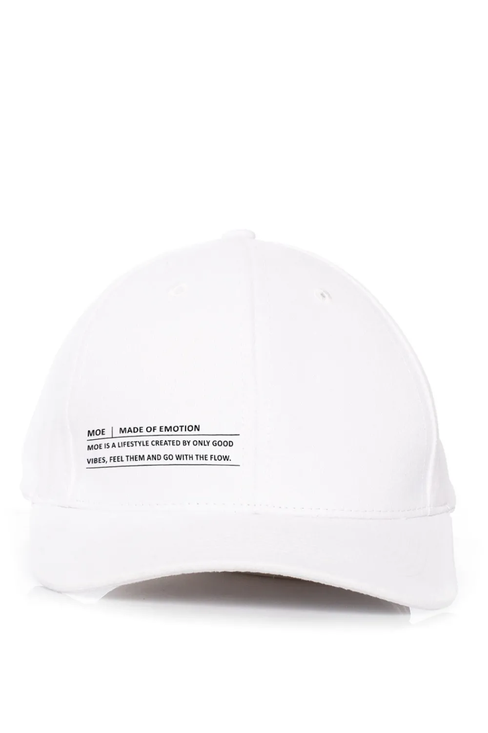 Outlet Czapka unisex z daszkiem i nadrukiem - biała Akcesoria