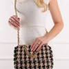 Sale Czarna wzorzysta torebka crossbody Lucy - brzoskwiniowa Torebki|Torebki