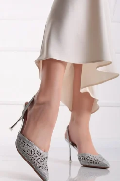 Discount Czółenka na cienkim obcasie Arabelle - srebrne Czółenka|Buty
