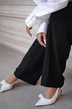 Best Czółenka slingback na cienkim obcasie Eve - białe Czółenka|Buty