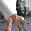 Sale Czółenka slingback na cienkim obcasie Laura - jasnobeżowe Czółenka|Buty