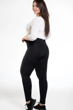 Hot Dopaowane egginy antyceuitowe pu ize - czarne Legginsy