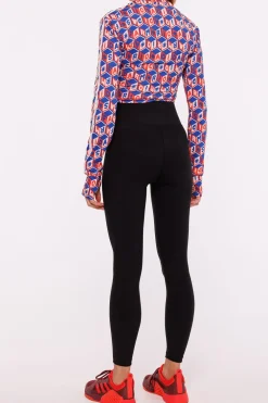 Best Dopaowane egginy prążkowane z wyoki tane - czarne Legginsy|Odzież Casualowa