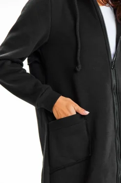 Clearance Długa buza daka overize - czarna Odzież Casualowa|Dobry Skład