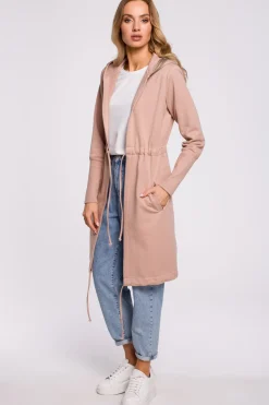 Outlet Długa buza z kapture i ozdobny apae - occa Odzież Casualowa|Bluzy