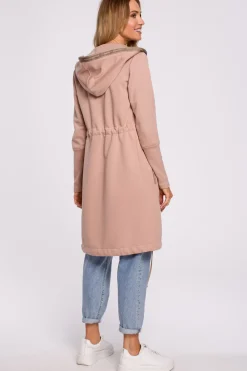 Outlet Długa buza z kapture i ozdobny apae - occa Odzież Casualowa|Bluzy