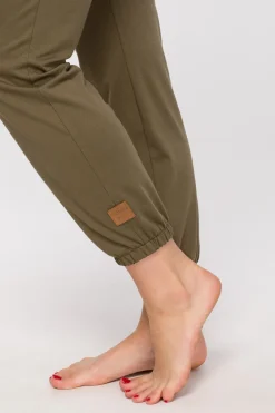 Clearance Długie podnie do pania ze ściągaczai - khaki Piżamy|Odzież Casualowa