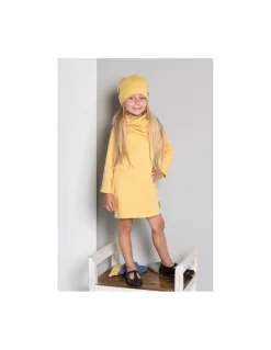 Clearance Dziewczęca sukienka tulipan - miodowa Dzieci Odzież Dziecięca