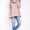 Hot Elegancka bluza damska z kapturem - różowa Dobry Skład|Bluzy
