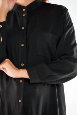 Sale Eegancka kozua ze tójką - czarna Koszule