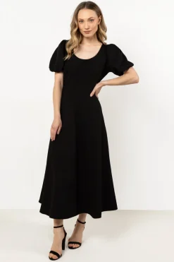 Clearance Eegancka ukienka rozkozowana - czarna Sukienki