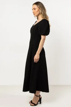 Clearance Eegancka ukienka rozkozowana - czarna Sukienki