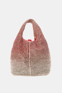 Discount I srebrna torebka imprezowa Doria - różowa Torebki|Akcesoria
