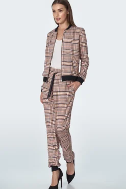 Discount Jeienna kurtka boberka - beżowa-krata Odzież Casualowa|Bluzy